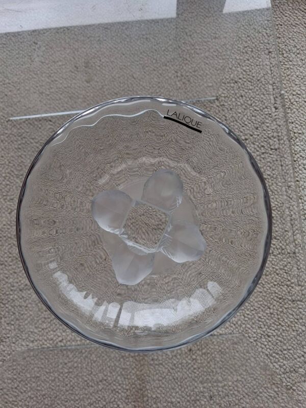 Coupe Lalique en cristal – modèle aux oiseaux – neuve avec boîte