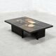 Paul Kingma slate, stone and brass inlaid coffee table, 1970s