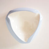 Empty pocket in white and sky blue ceramic 1950