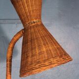 Rattan floor lamp 1950