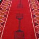 Tapis de couloir kilim rouge en pure laine 65x193cm
