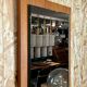60s 70s teak mirror 77x37cm