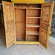 Mustard yellow patinated cabinet