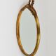 Round wall mirror in gilded wood, mid-century, C. Allodi & G. Subelli, Italy, 1950s.