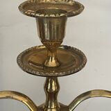 Paire de chandeliers en laiton