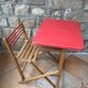 Bureau d'écolier en bois pliable vintage