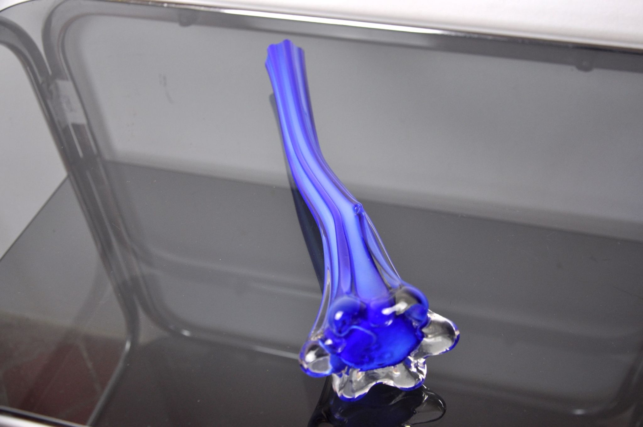 Blue soliflore in murano glass, italy, 1960