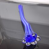 Soliflore bleu en verre de Murano, Italie, 1960