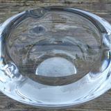 Solid half-sphere ashtray in transparent glass