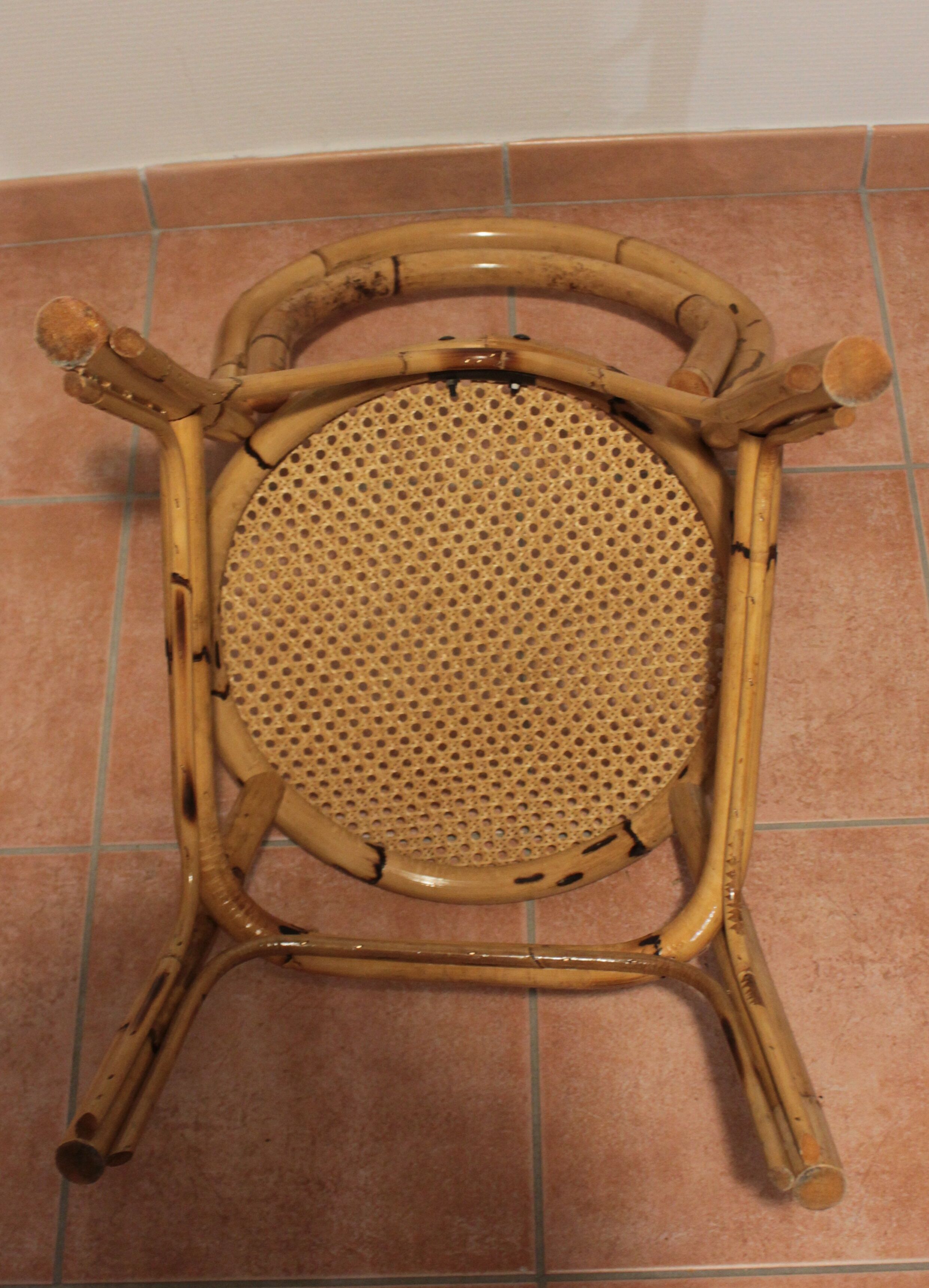 60's-70's bamboo bistro chair and canning