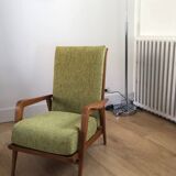 Fauteuil vintage inclinable style scandinave