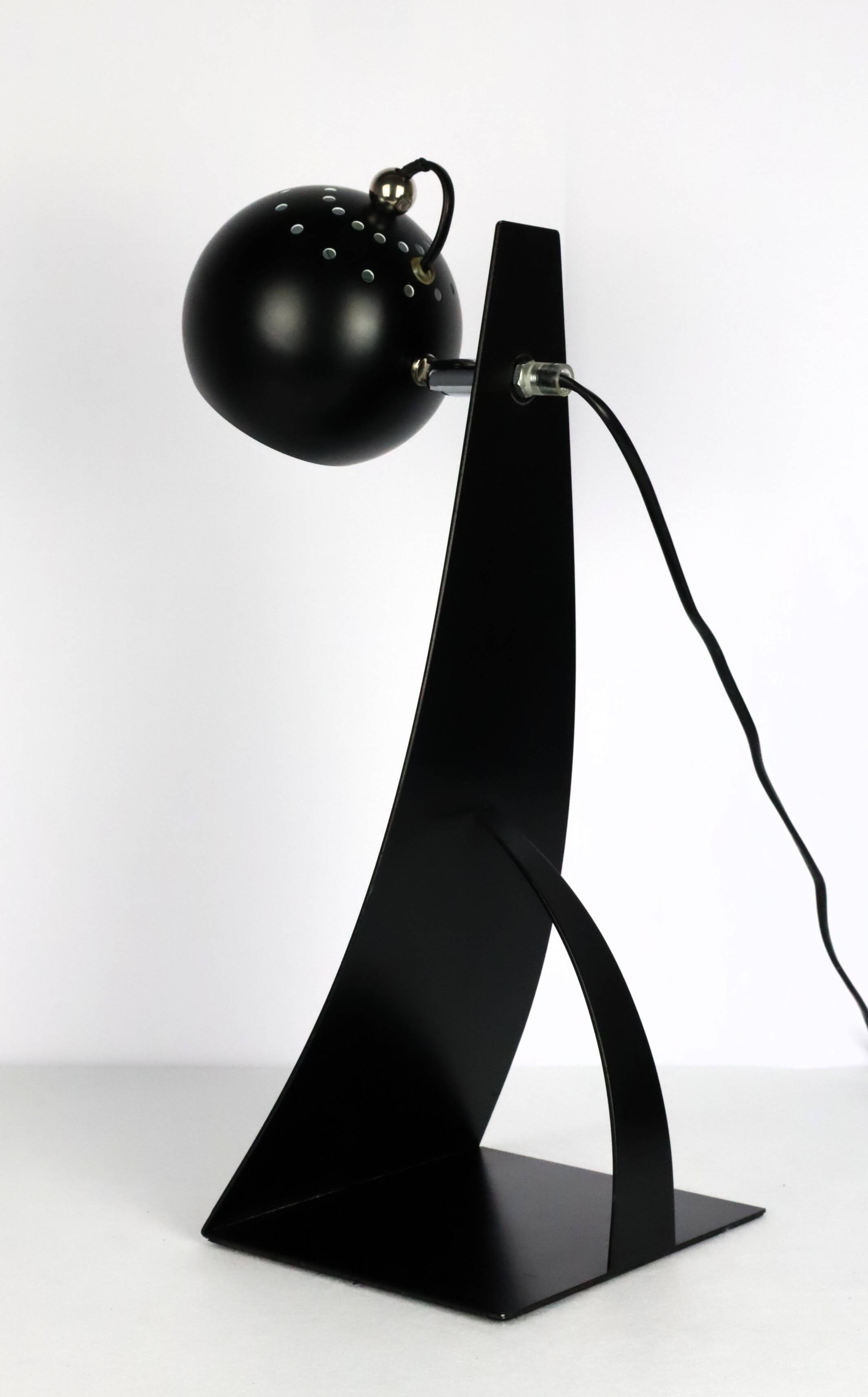 Brilliant black metal house lamp 1990