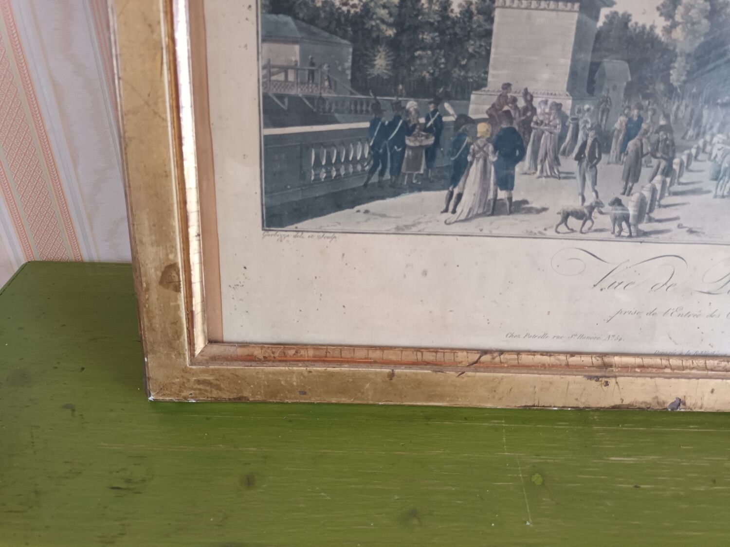 View of Paris engraving