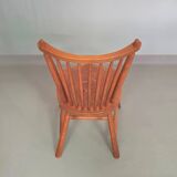 Set of 6 De Ster Geldermalsen spindle back dining chairs in solid oak, 1960
