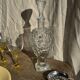 Carafe en verre moulé en forme de raisin H29 D10