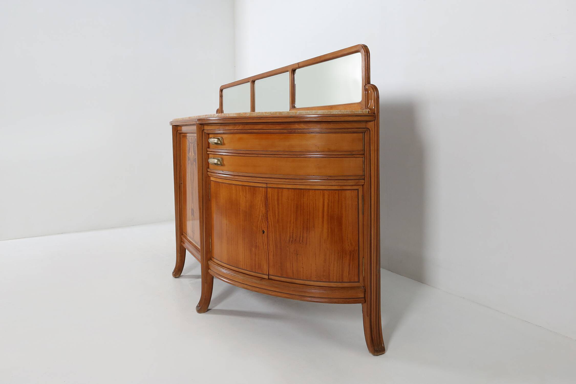 Exceptional hemisphere Art Nouveau Sideboard by Maurice Dufrene, France 1911