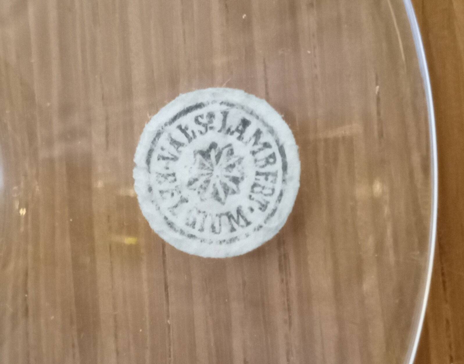 Val St Lambert crystal red wine glasses