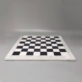 1970s Gorgeous Black and White Chess Set in Volterra Alabaster Handmade Mad