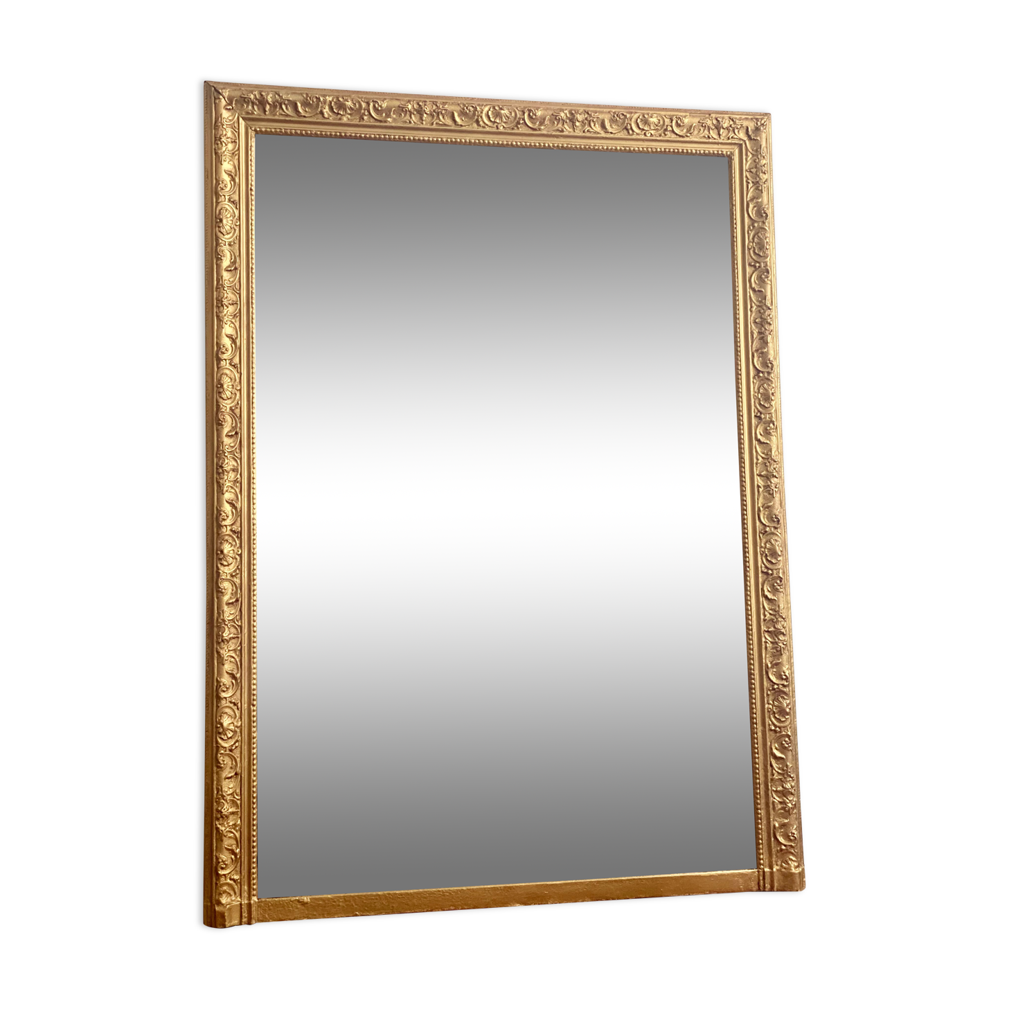 Old rectangular mirror Louise Philippe gilded fireplace 115x156cm