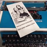 Blue Underwood 315 Portable Typewriter