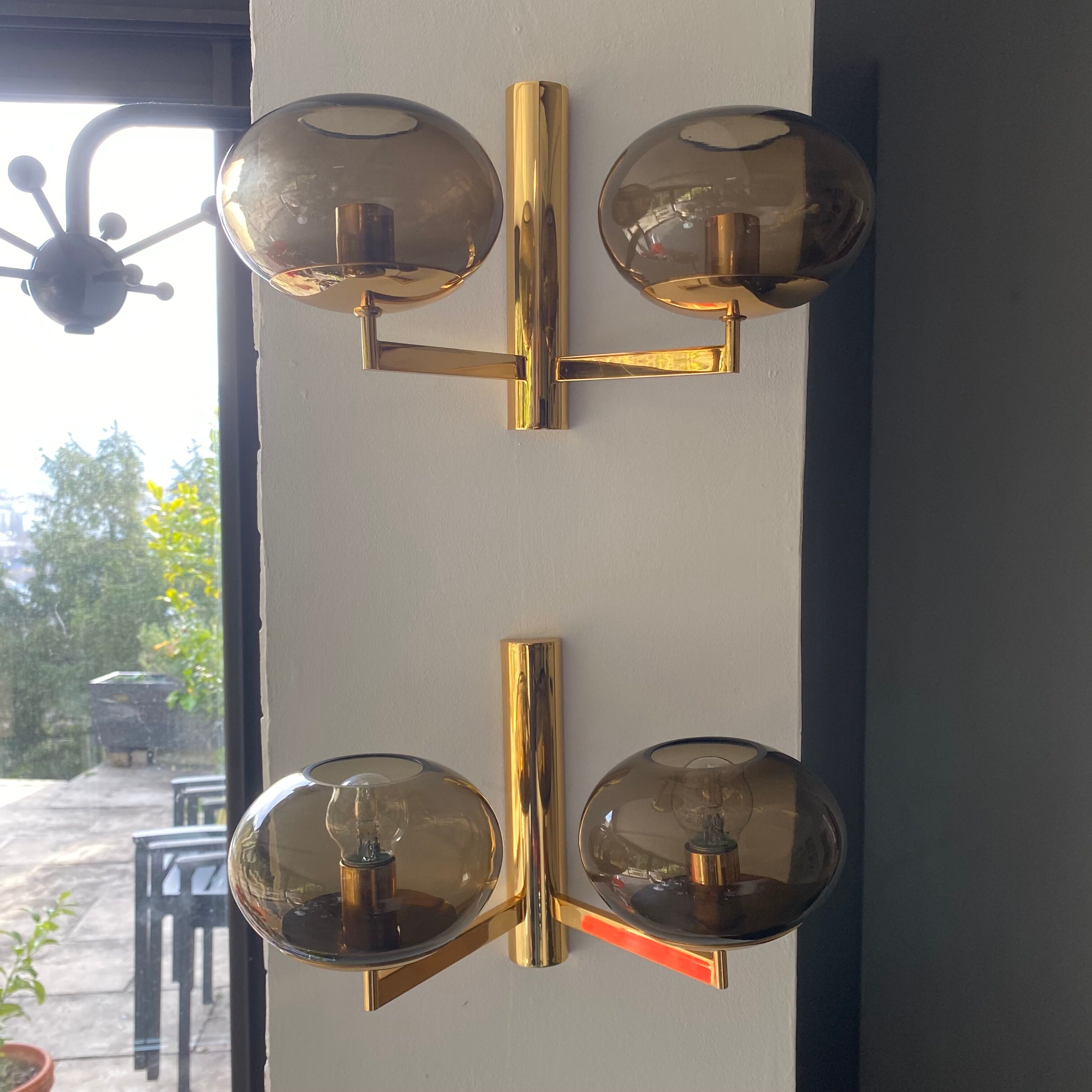 Pair of double wall lamps from Sciolari 1970