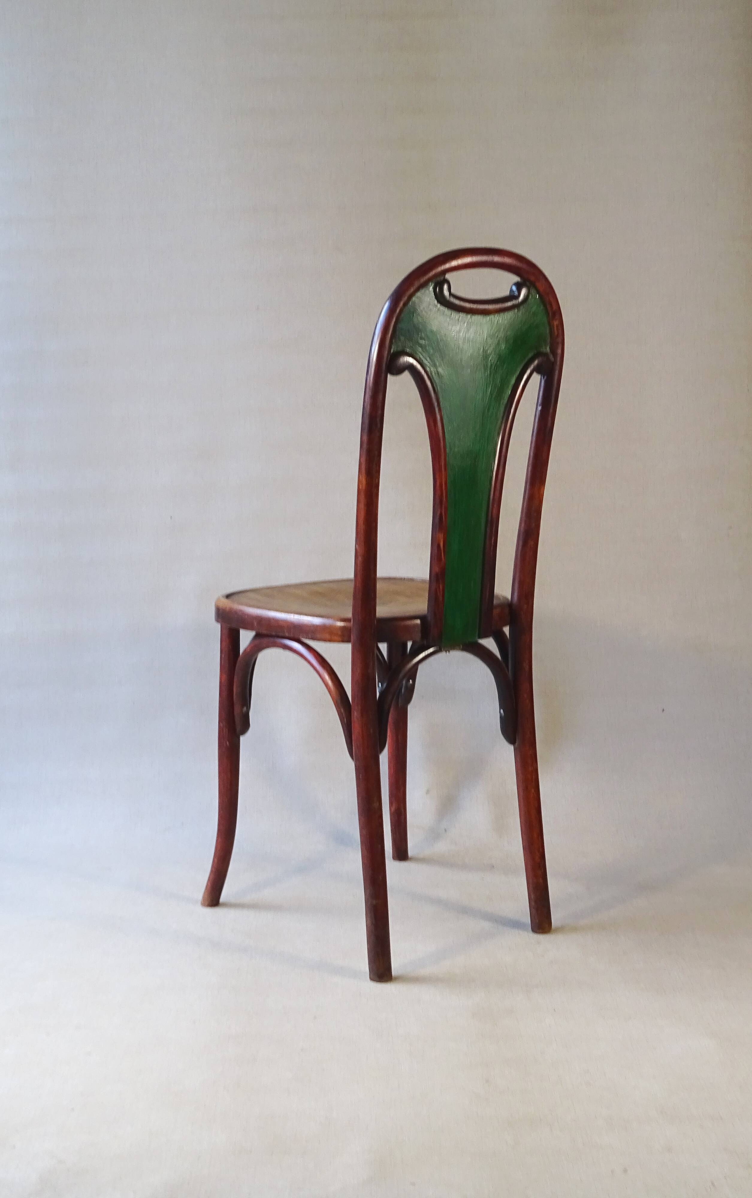 Fischel chair N°396 circa 1929, variant of Thonet 738/XI