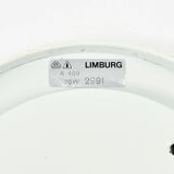 Large Minimalist Opaline Glass Shell Shaped Wall Lamp By Limburg, 1970s