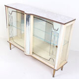 Retro vintage glass sliding door display case