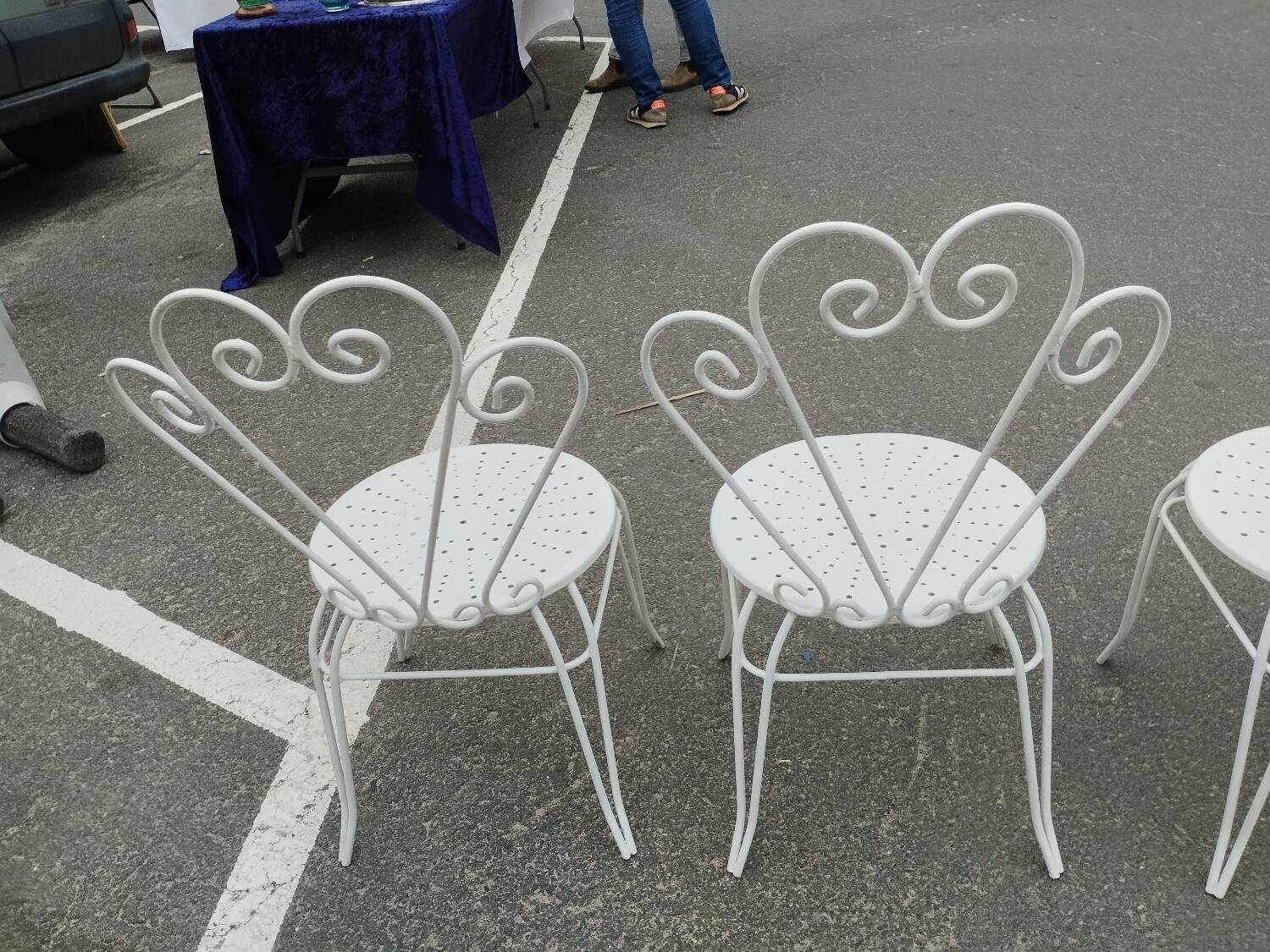 Antique garden furniture in vintage iron