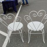 Antique garden furniture in vintage iron