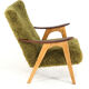 Two tone doodle armchair 'Wing'  fully restored unique upholstery wingback