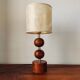 Lampe scandinave en bois 1960