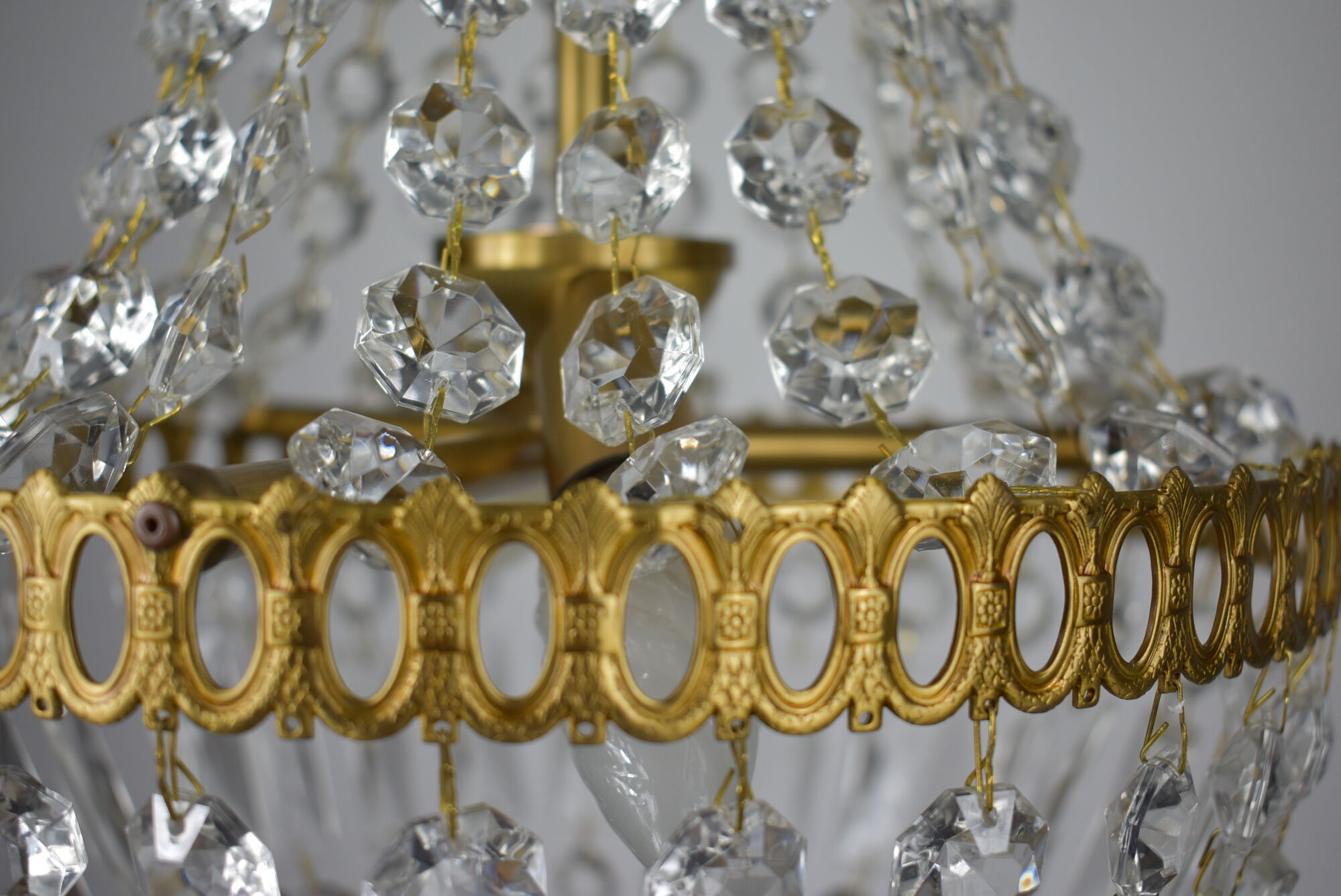 vintage glass stamped hot air balloon chandelier