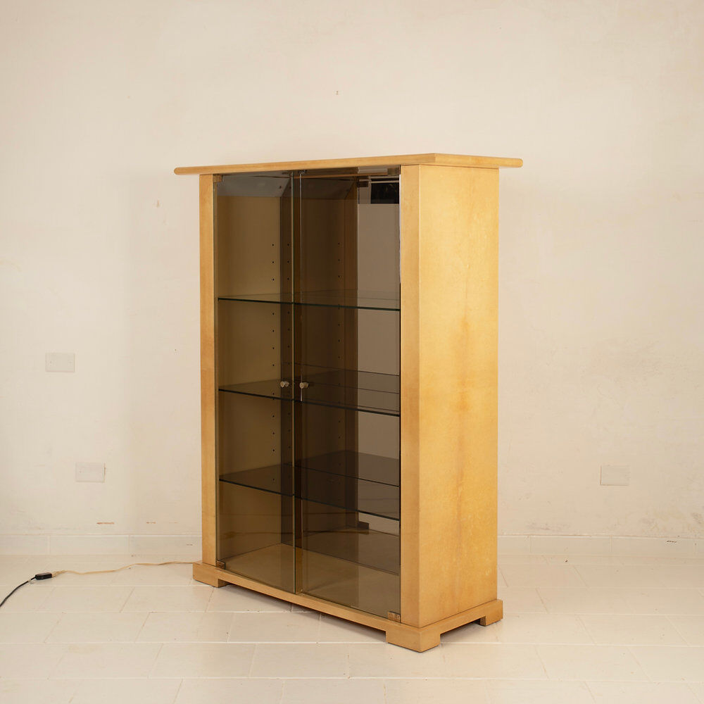 Parchment cabinet by Aldo Tura for Tura Milano