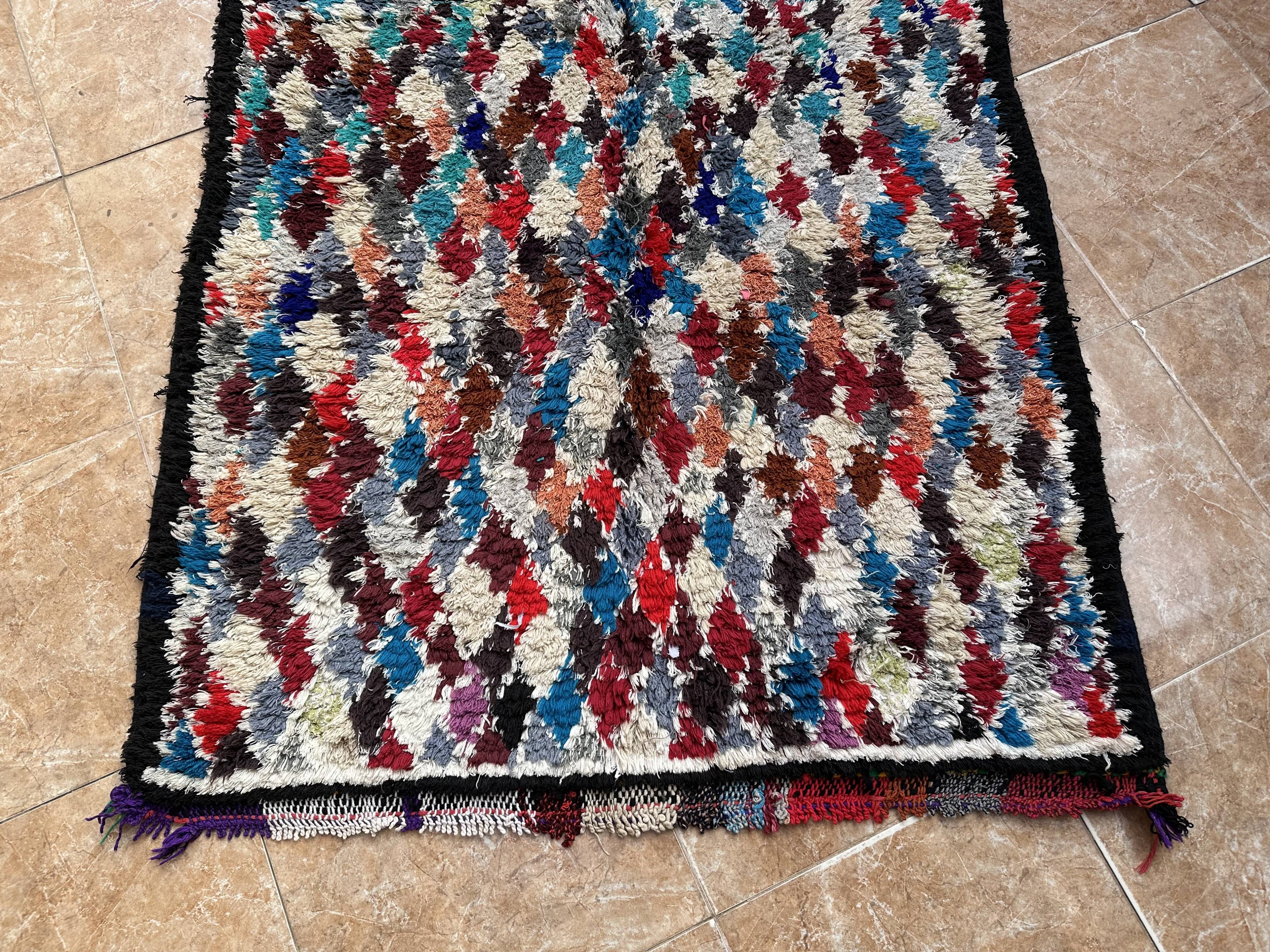 Unique Moroccan Rug - Vintage Art Deco Rug - The Moroccan Rug