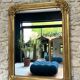 Louis-Philippe mirror gilded with gold leaf, mercury glass, 97.5cm