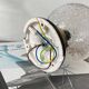 Ceiling light or wall light with cracked glass globe, 13 cm, porcelain rose.