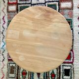 Round cedar wood table