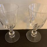 2 crystal-blown walking glasses