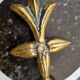 Old brass fireplace set