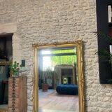 Antique Empire period mirror 165.5cm gilded with gold leaf