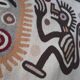 Large handmade wool kilim mural pre-Columbian 178x90cm