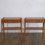 Scandinavian teak bedside tables by Carlstrom 1960