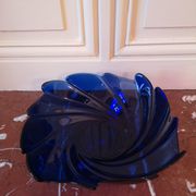 Beautiful large vintage cobalt blue glass bowl