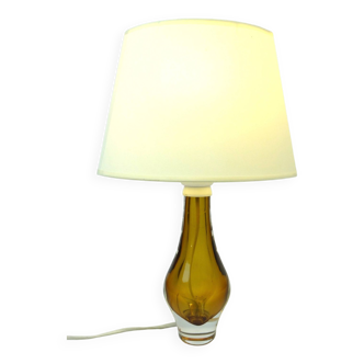Beautiful Mid Century Glass Desk Lamp by Mona Morales for Kosta signed