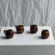 Lot de 4 mini tasses en céramique glacée