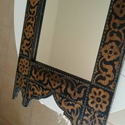 Miroir vintage années 80 de style mauresque peint à la main