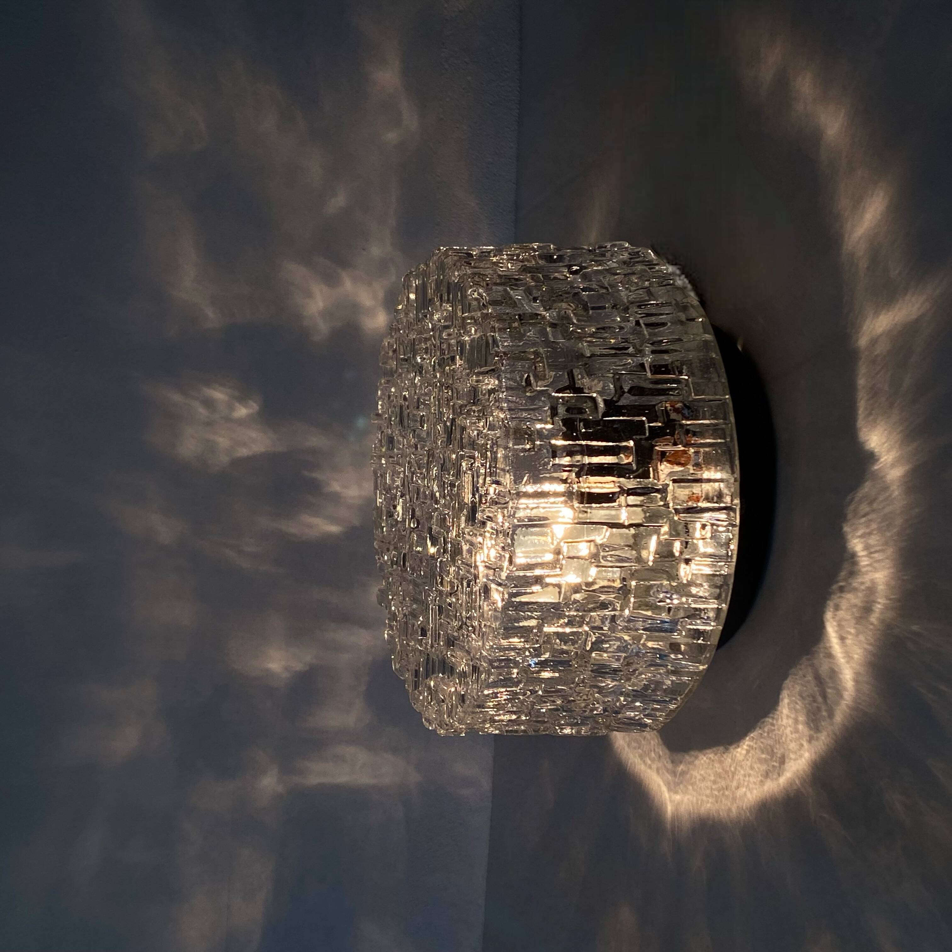 Wall light ceiling light glass 1970 1980 seventies LAMP-7420