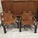 Pair of leather and bamboo armchairs by Tito Agnoli