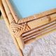 1960s rattan coffee table - blue top